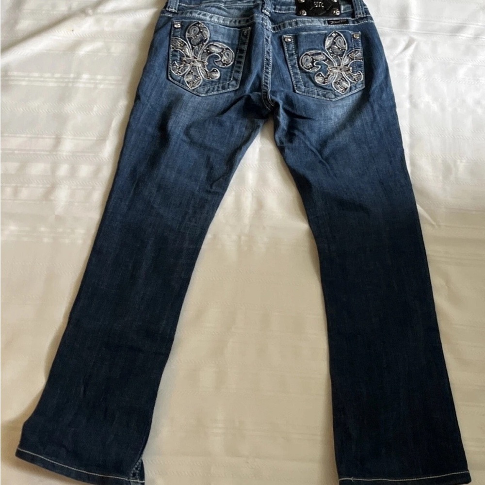 Miss Me denim blue jeans 28 JP327B boot leg cut